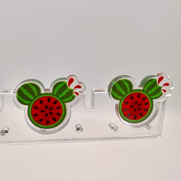 Mini Mickey Watermelon Earrings - Stud Earrings - Disney Inspired Earrings - Picture 1 of 8